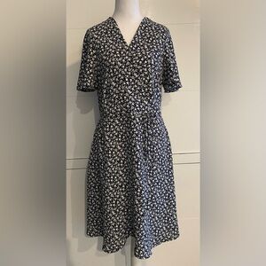 Monteau Navy and White Floral Dress